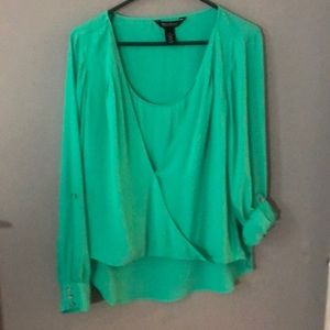 WHBM green blouse